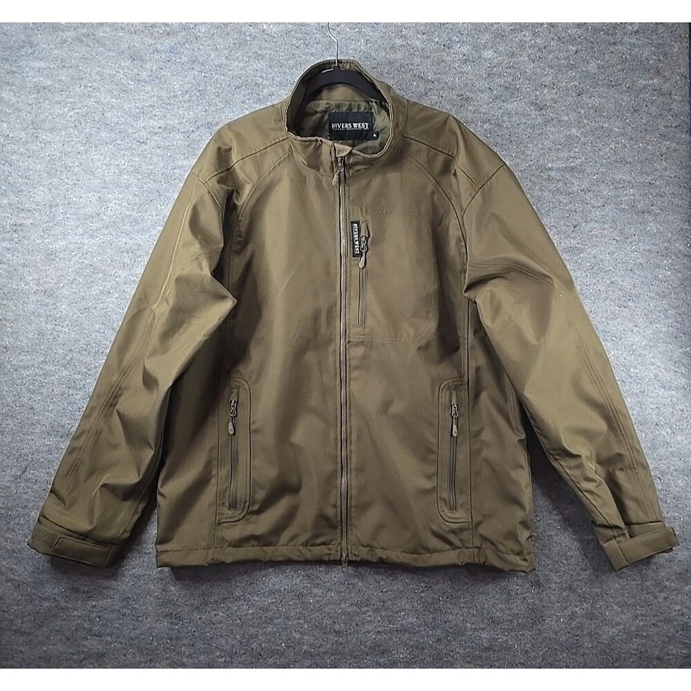 Rivers West Coat Jacket Brown/Green Mens Sz XL Durable Conseal Carry Full Zip